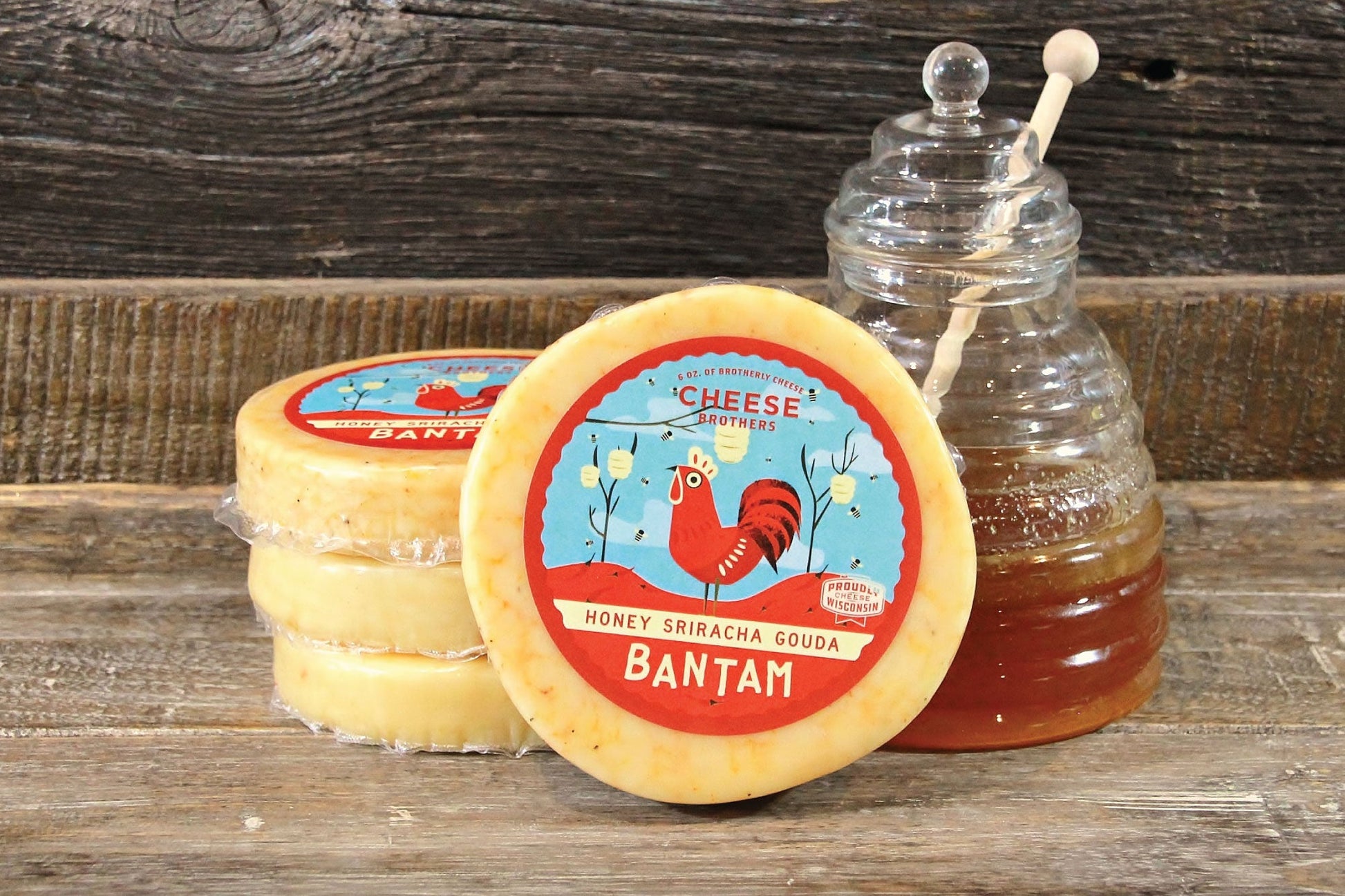 "Bantam" Honey Sriracha Gouda Gouda Cheese by Cheese Brothers, Inc.