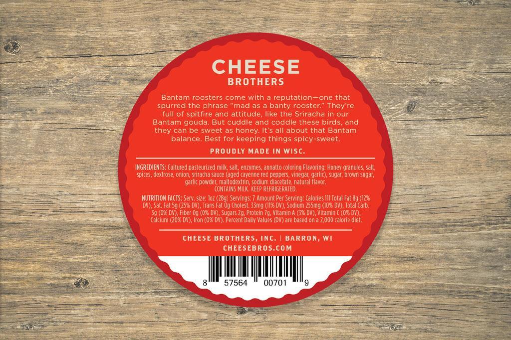 "Bantam" Honey Sriracha Gouda Gouda Cheese by Cheese Brothers, Inc.