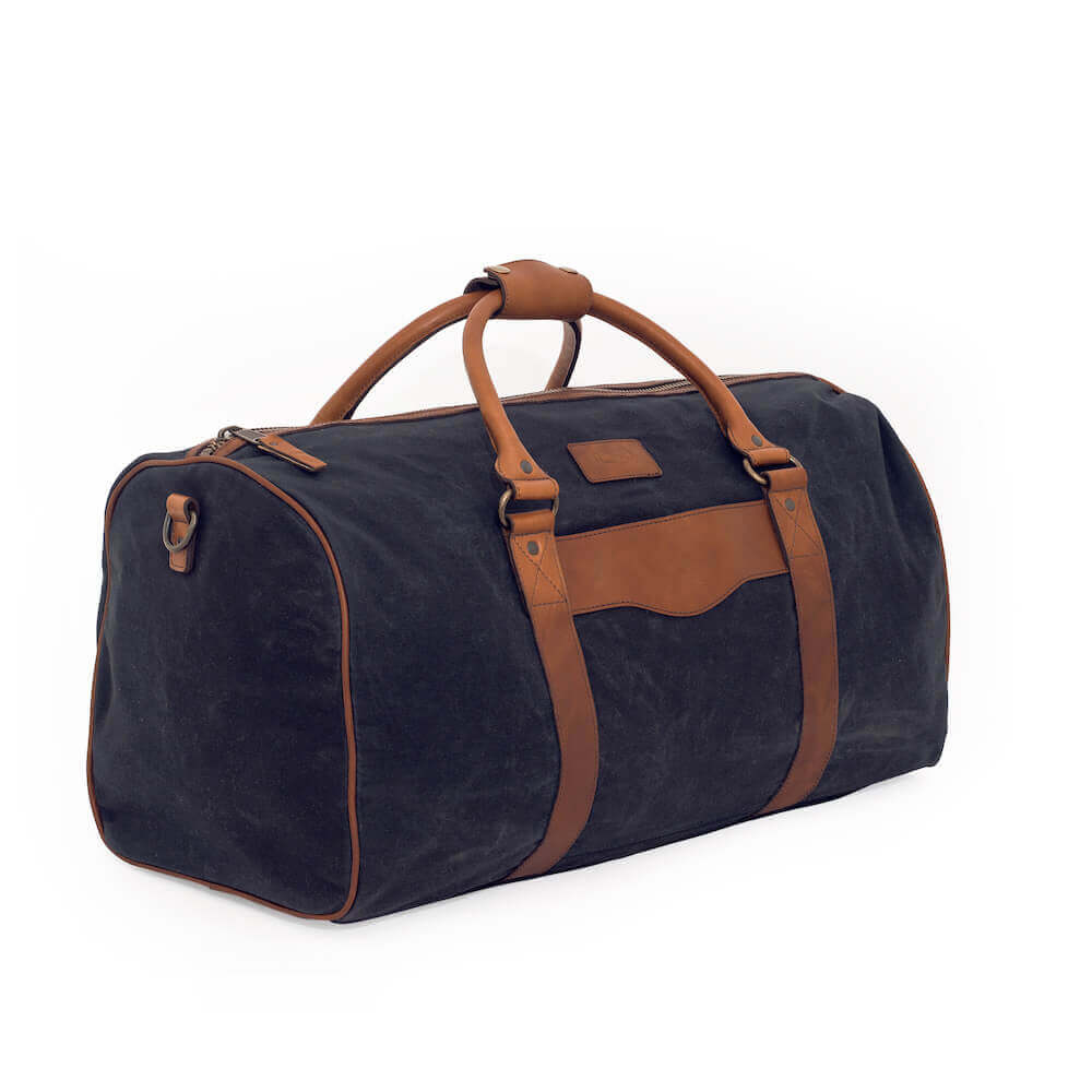 The Campaign Medium Waxed Canvas Duffle by Mission Mercantile Leather Goods