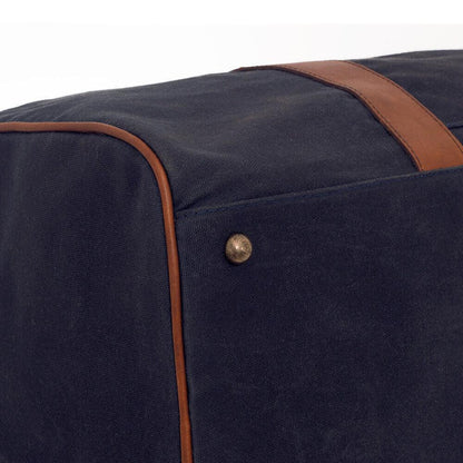 The Campaign Medium Waxed Canvas Duffle by Mission Mercantile Leather Goods