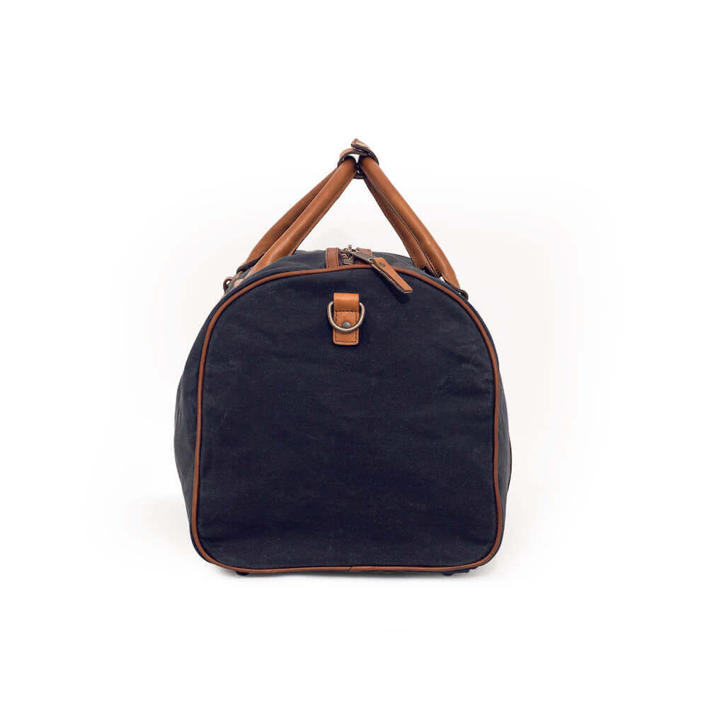 The Campaign Medium Waxed Canvas Duffle by Mission Mercantile Leather Goods