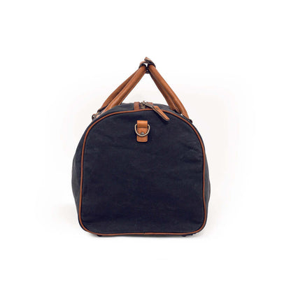 The Campaign Medium Waxed Canvas Duffle by Mission Mercantile Leather Goods