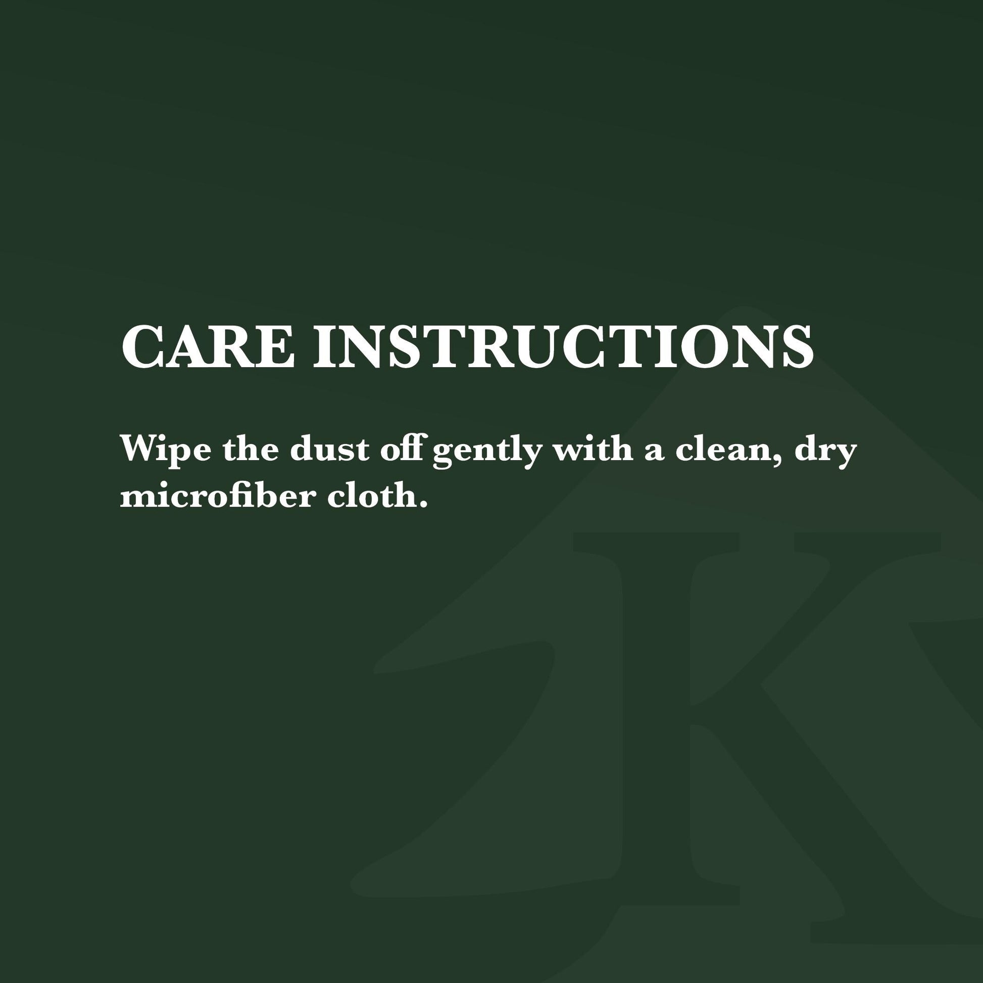 Wipe the dust off gently with clean, dry microfiber cloth