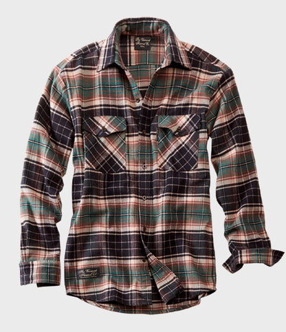 Plaid shirt with a collar on a light gray background