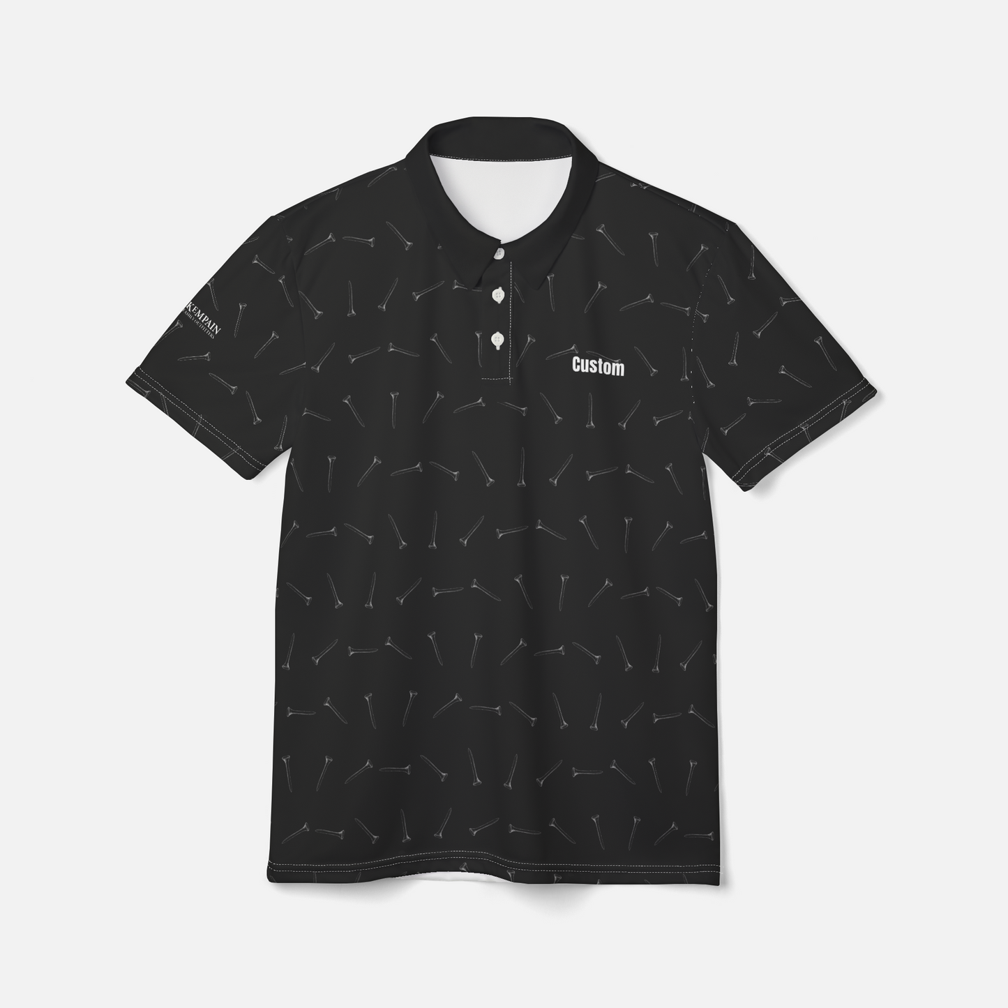 Adult Golf Polo Shirt with Tee Pattern and Personalized Name | Unisex Fit