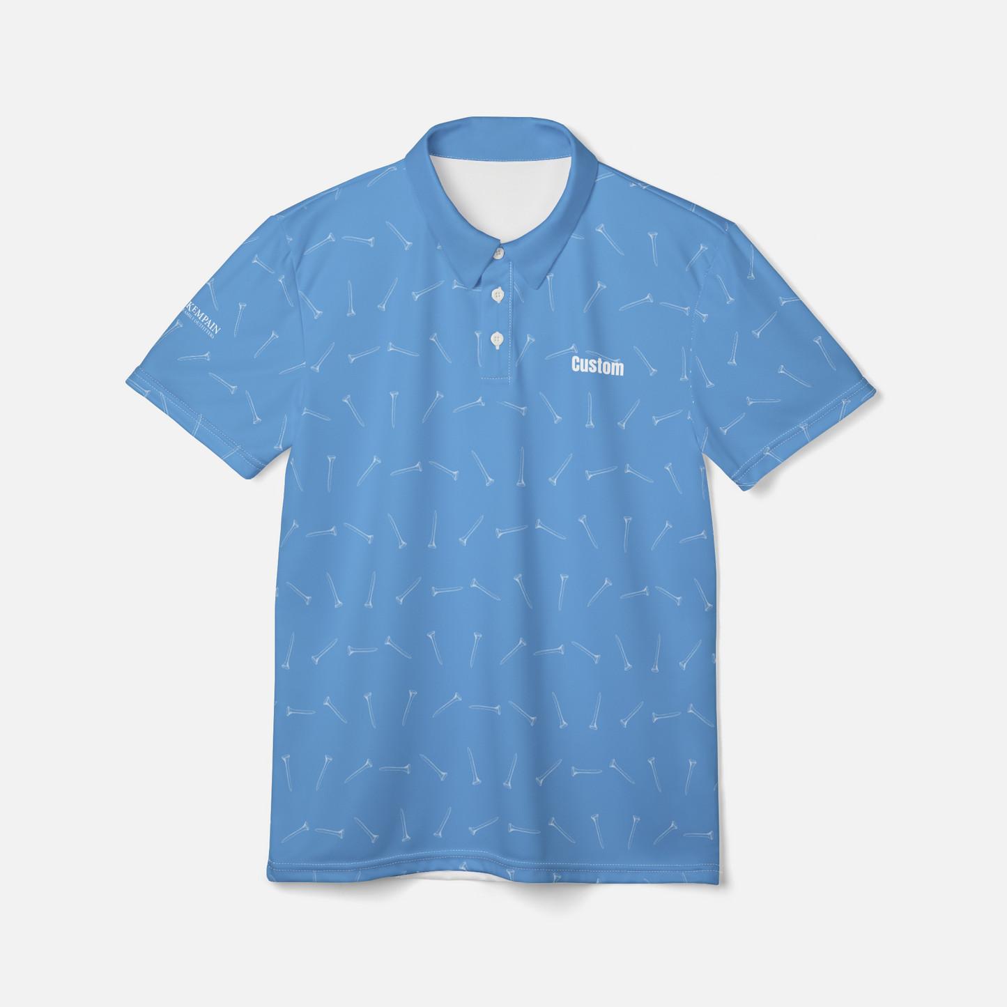 Adult Golf Polo Shirt with Tee Pattern and Personalized Name | Unisex Fit
