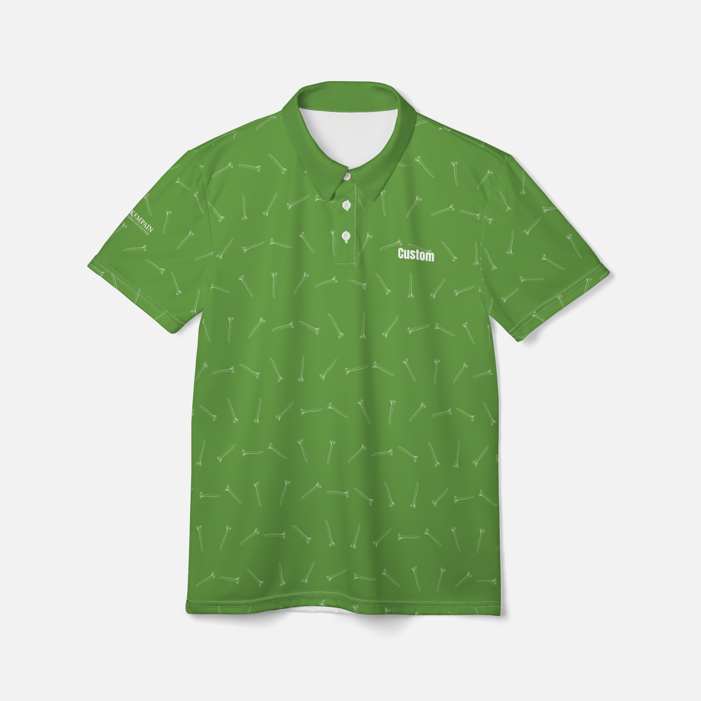 Adult Golf Polo Shirt with Tee Pattern and Personalized Name | Unisex Fit
