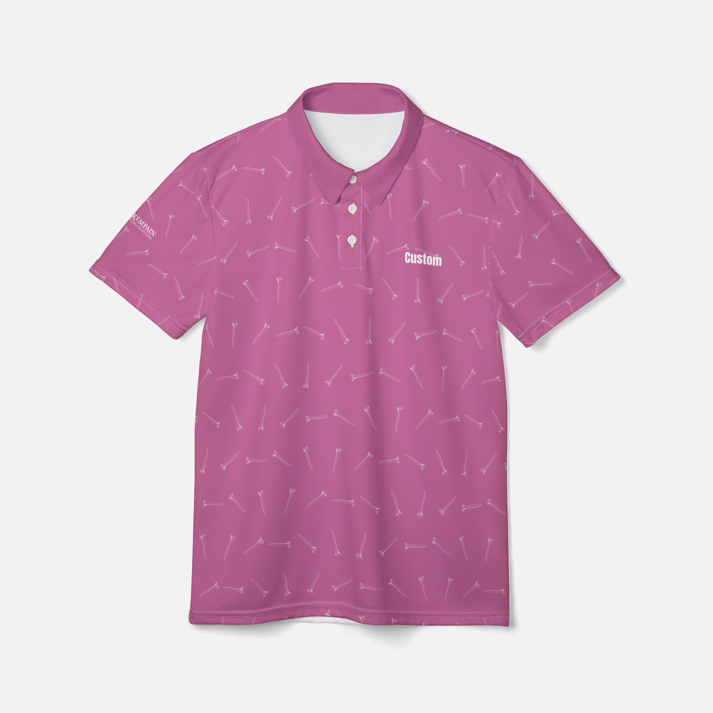 Adult Golf Polo Shirt with Tee Pattern and Personalized Name | Unisex Fit