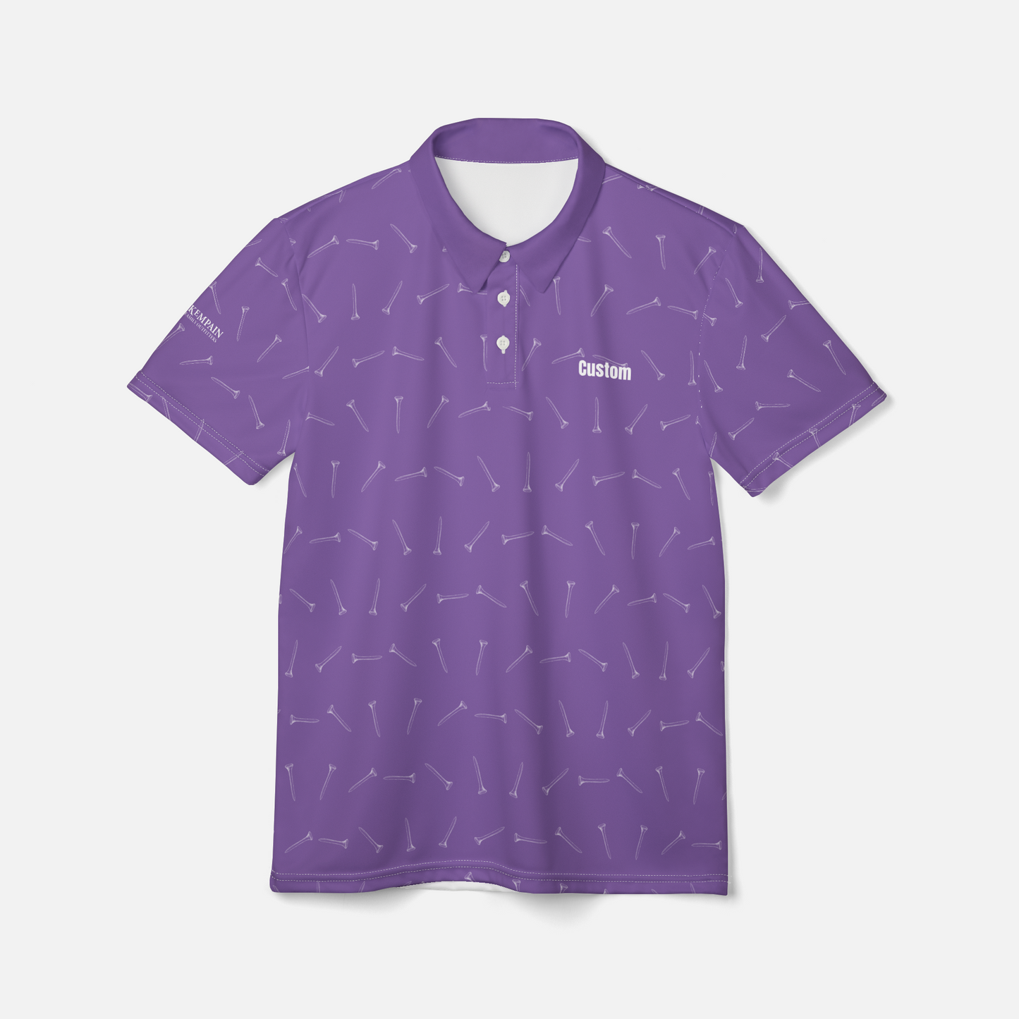 Adult Golf Polo Shirt with Tee Pattern and Personalized Name | Unisex Fit