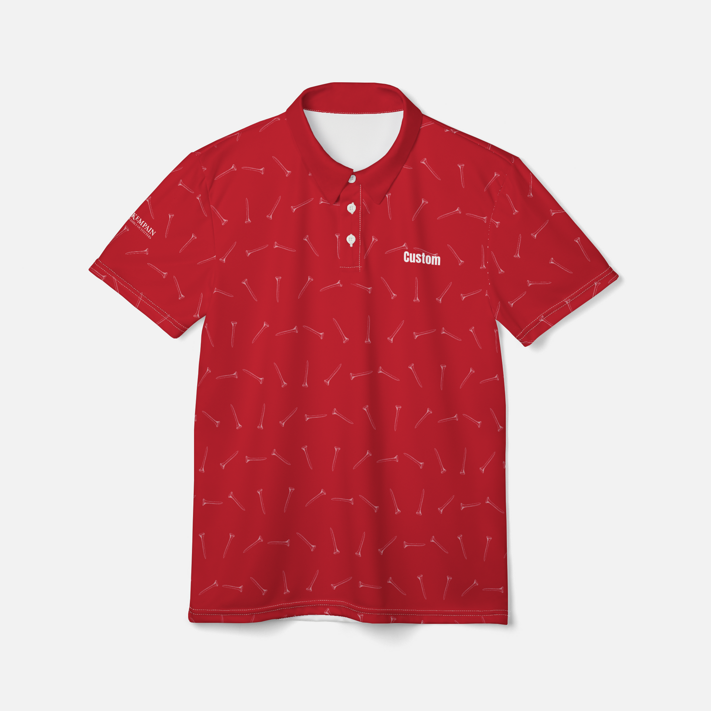 Adult Golf Polo Shirt with Tee Pattern and Personalized Name | Unisex Fit