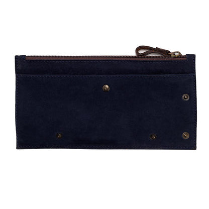 Full-Grain Leather Electronics / Toiletry Organizer displayed on a white background