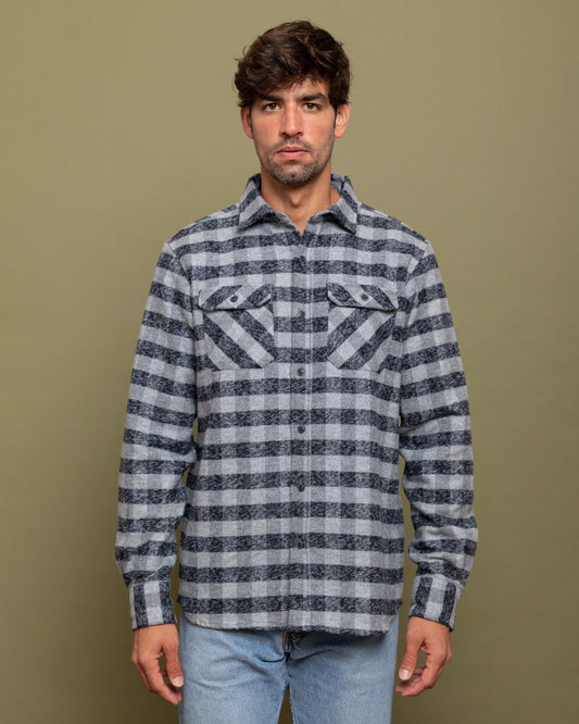 MuskOx Grand Flannel | 8.9oz Heavyweight | Charcoal Gingham