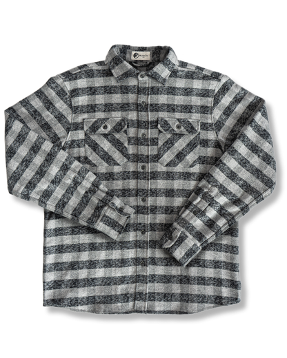 MuskOx Grand Flannel | 8.9oz Heavyweight | Charcoal Gingham