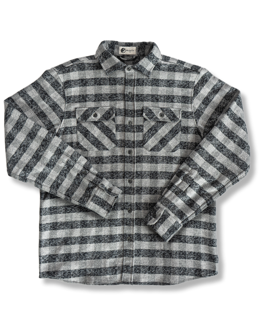 MuskOx Grand Flannel | 8.9oz Heavyweight | Charcoal Gingham