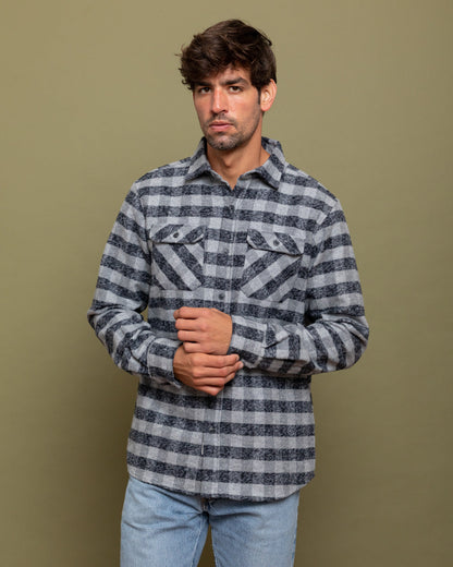 MuskOx Grand Flannel | 8.9oz Heavyweight | Charcoal Gingham