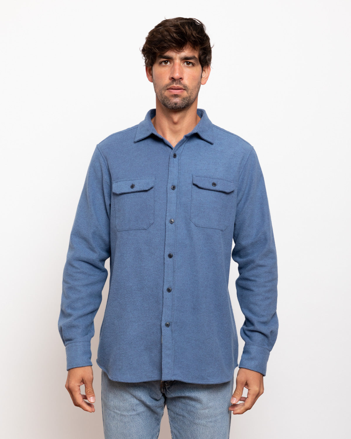 MuskOx Grand Flannel | 8.9oz Heavyweight Cotton | Lake Blue