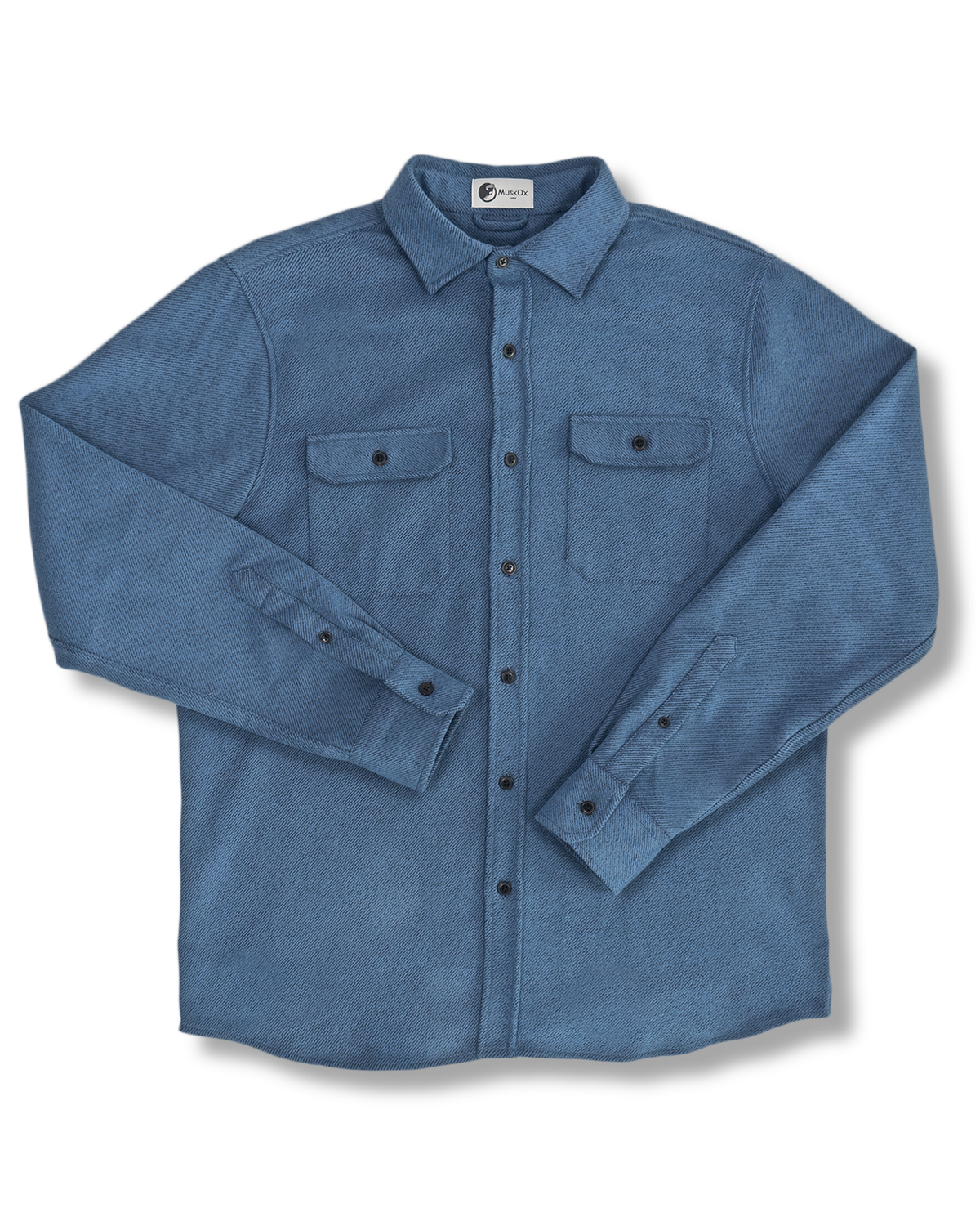 MuskOx Grand Flannel | 8.9oz Heavyweight Cotton | Lake Blue