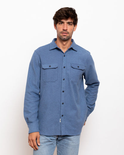 MuskOx Grand Flannel | 8.9oz Heavyweight Cotton | Lake Blue