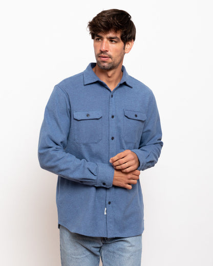 MuskOx Grand Flannel | 8.9oz Heavyweight Cotton | Lake Blue