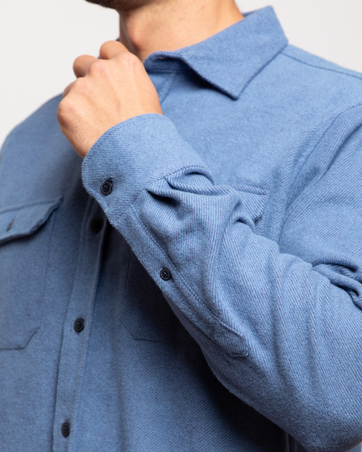 MuskOx Grand Flannel | 8.9oz Heavyweight Cotton | Lake Blue