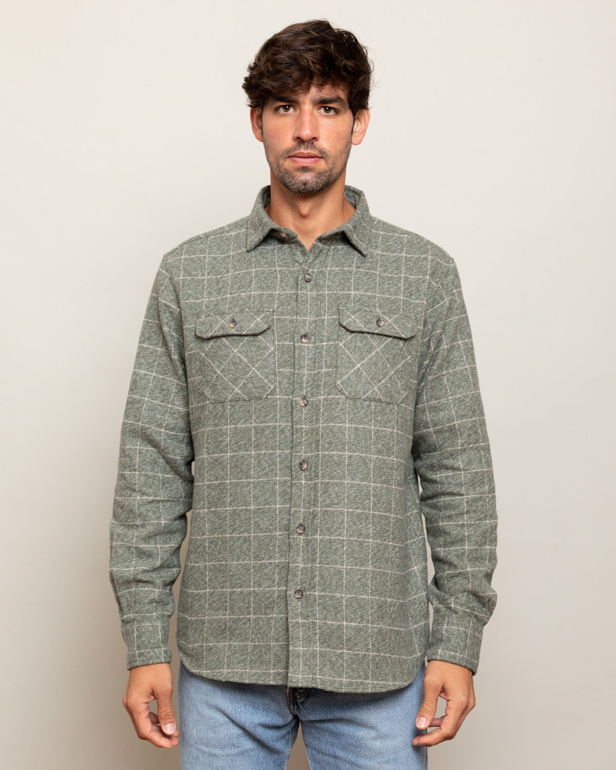 MuskOx Grand Flannel | 8.9oz Heavyweight | Moss Green