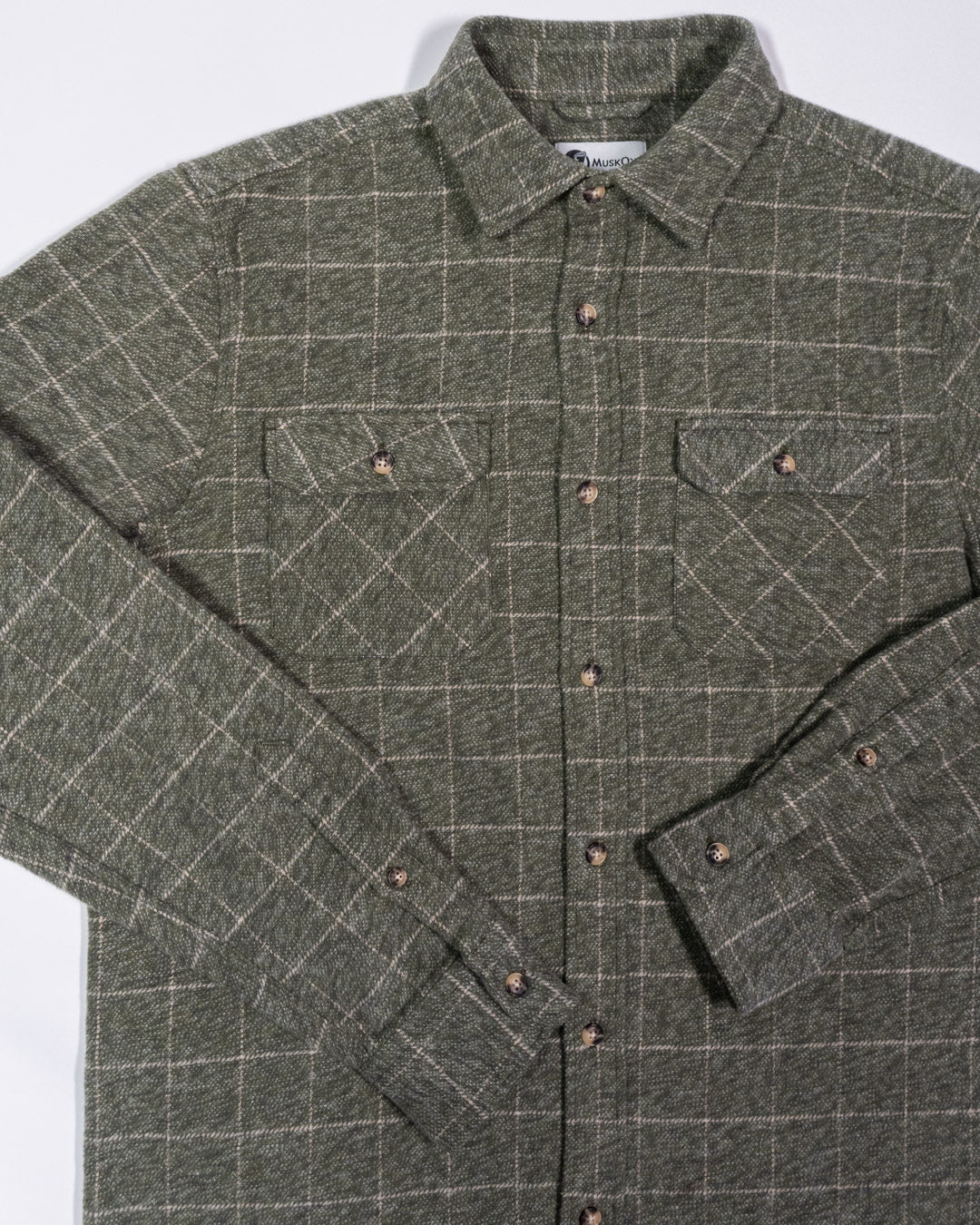 MuskOx Grand Flannel | 8.9oz Heavyweight | Moss Green