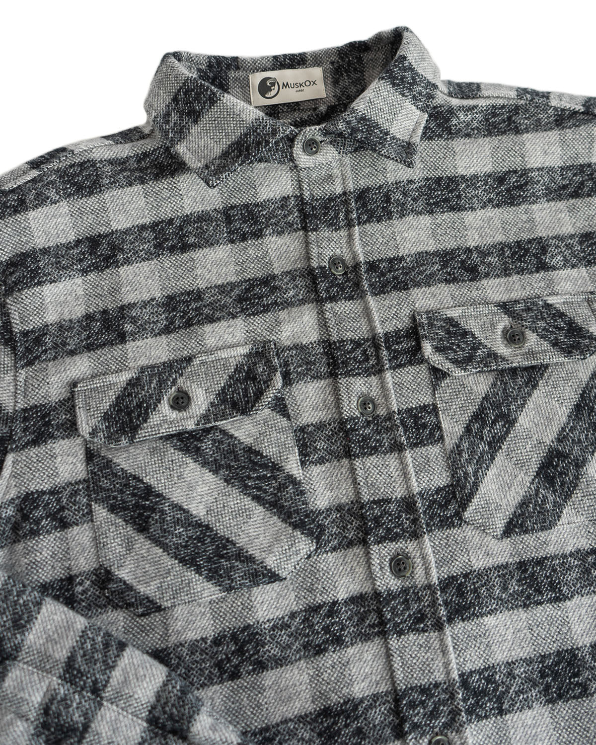 MuskOx Grand Flannel | 8.9oz Heavyweight | Charcoal Gingham
