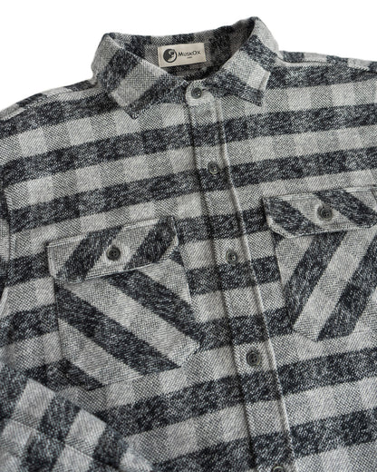 MuskOx Grand Flannel | 8.9oz Heavyweight | Charcoal Gingham