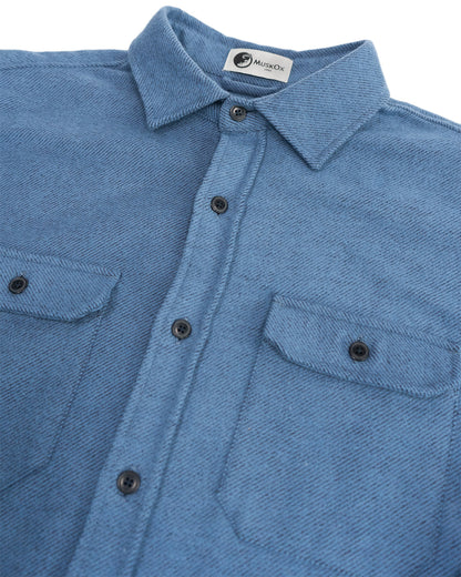 MuskOx Grand Flannel | 8.9oz Heavyweight Cotton | Lake Blue