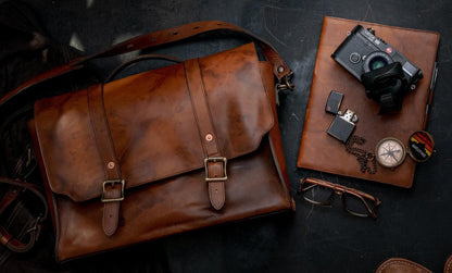 Heritage Leather Briefcase by Mission Mercantile Leather Goods