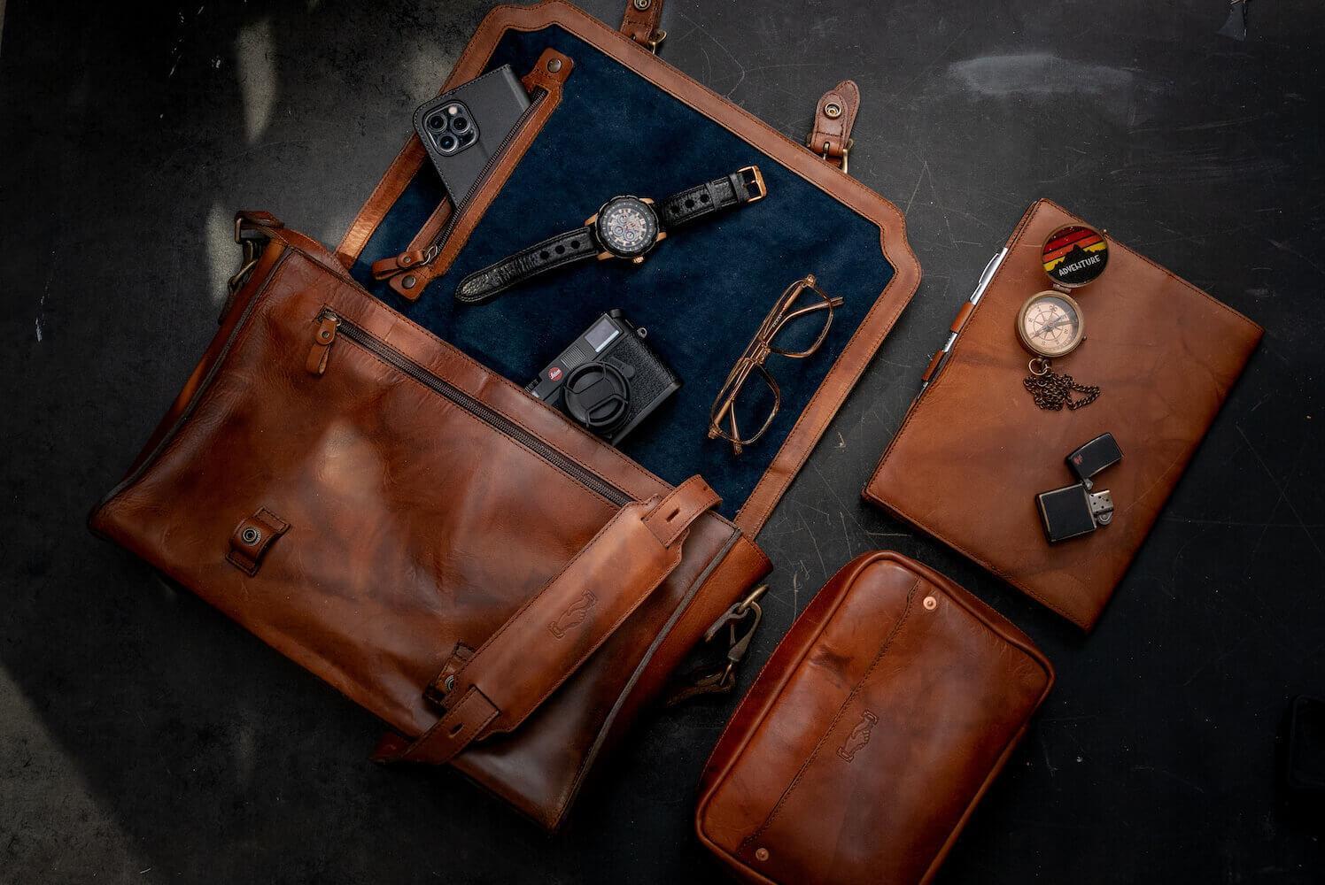 Heritage Leather Briefcase by Mission Mercantile Leather Goods