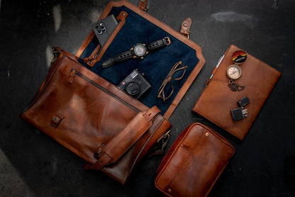Heritage Leather Briefcase by Mission Mercantile Leather Goods