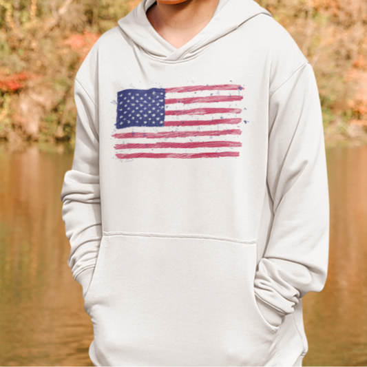 Kids' American Flag Hoodie