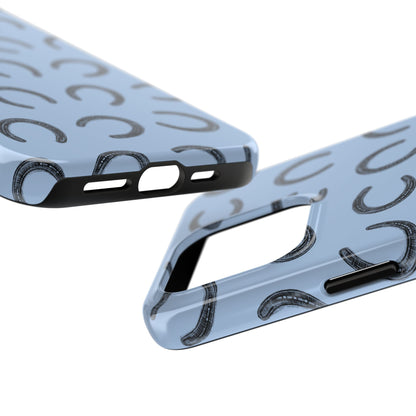 Lucky Horseshoe Phone Case side view on a white background, featuring a strong and stylish horseshoe pattern for equestrian lovers and good fortune seekers.