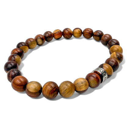 The Mahogany & Steel Bracelet | Handcrafted