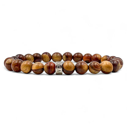 The Mahogany & Steel Bracelet | Handcrafted