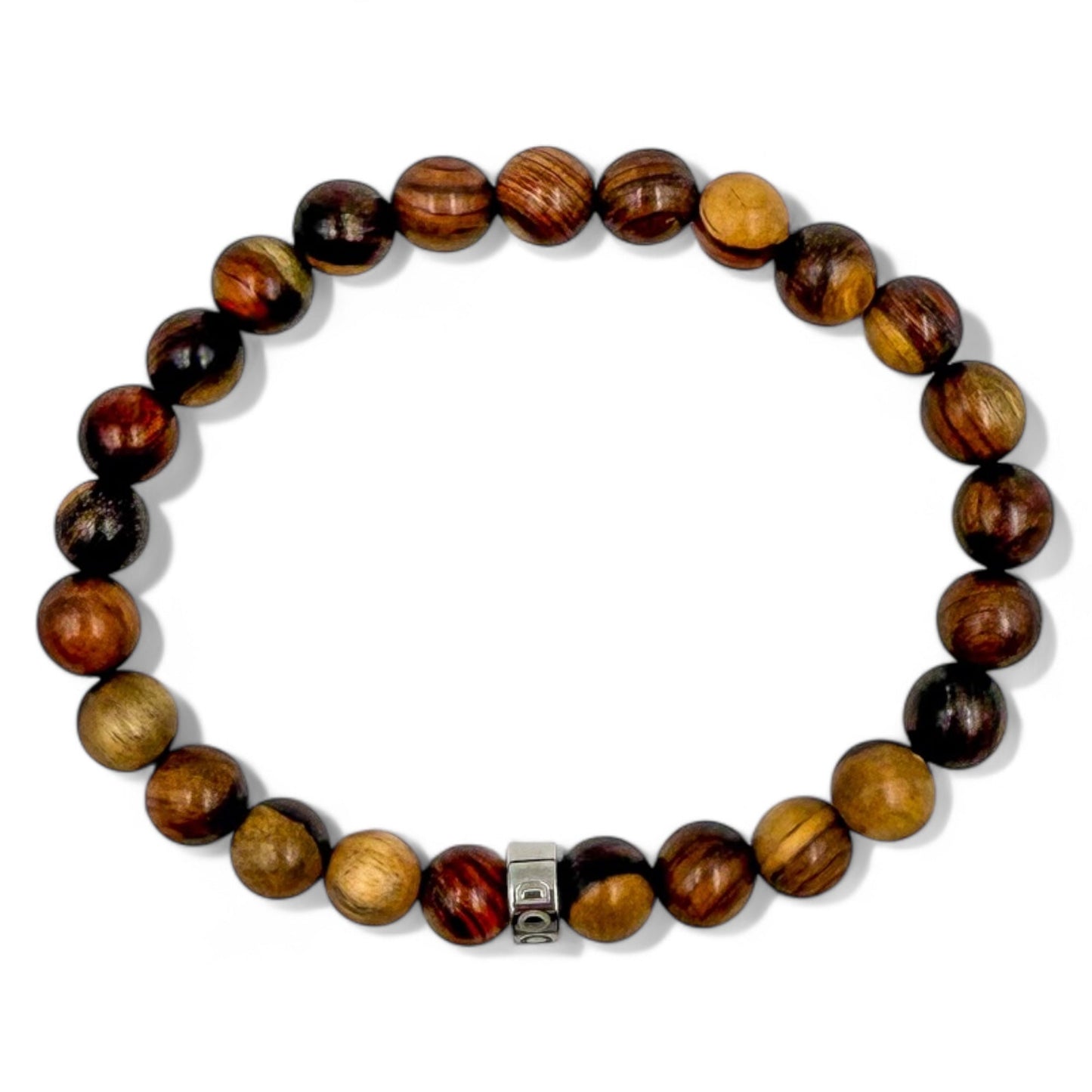 The Mahogany & Steel Bracelet | Handcrafted