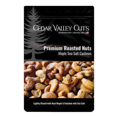 Maple Sea Salt Cashews | Small-Batch Roasted Snacks for by Cedar Valley Cuts