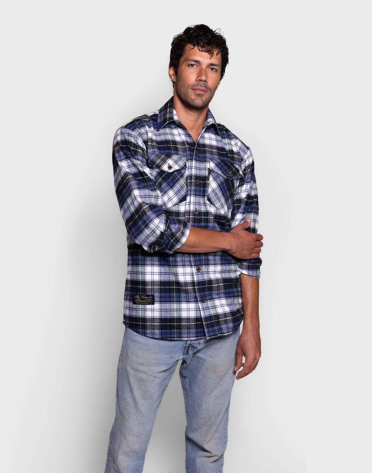 Men's Classic Campbell Blue Flannel | Vermont Flannel by The Vermont Flannel Company