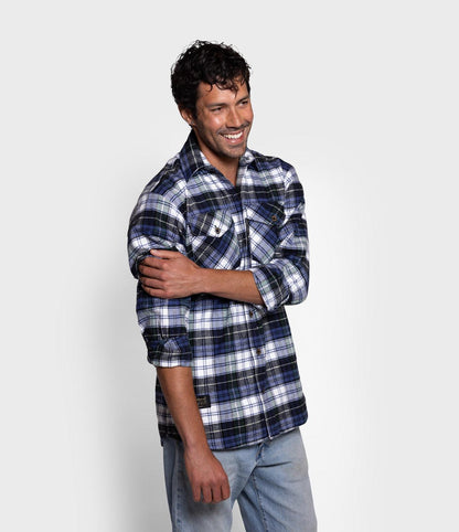 Men's Classic Campbell Blue Flannel | Vermont Flannel by The Vermont Flannel Company