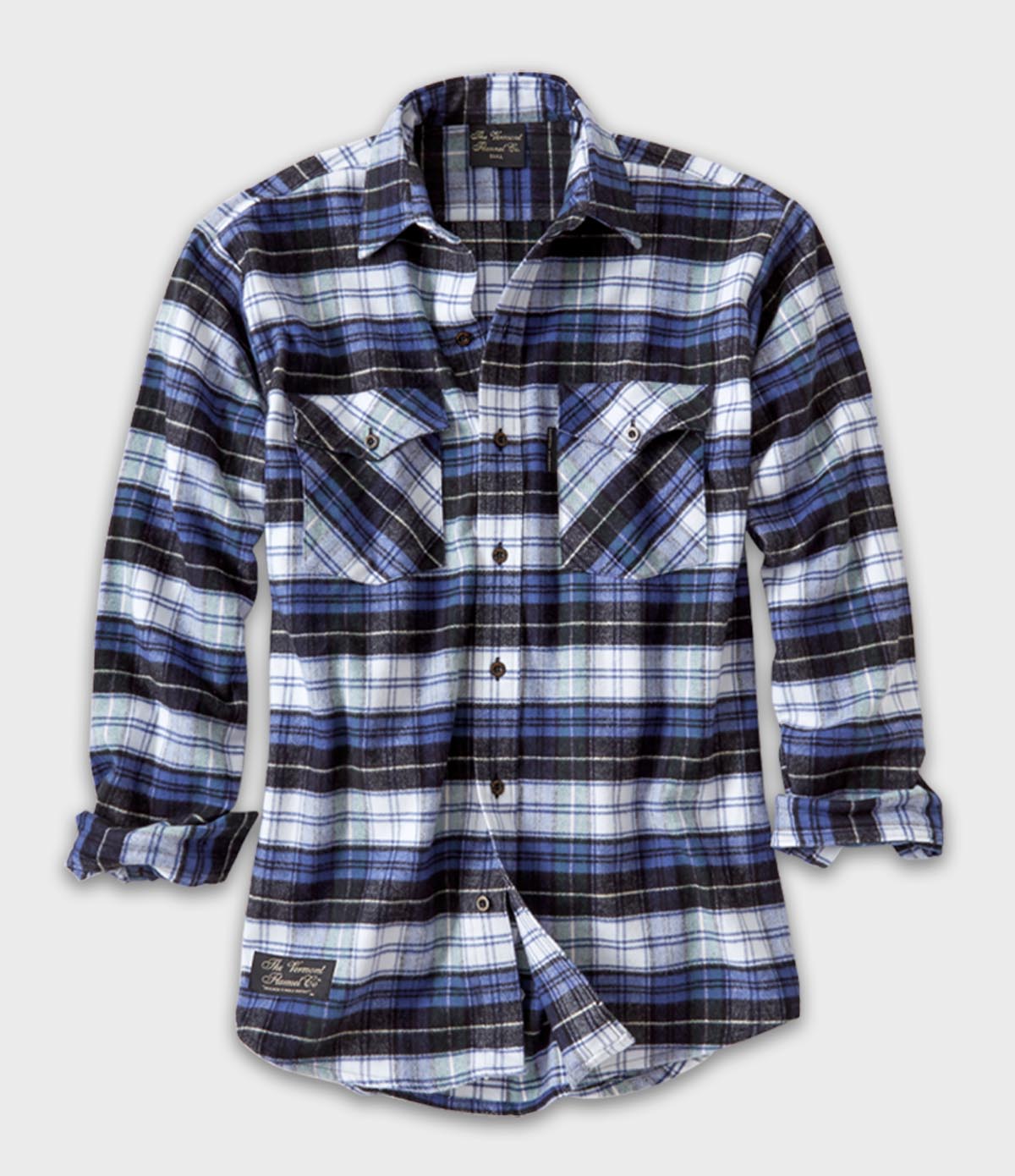 Men's Classic Campbell Blue Flannel | Vermont Flannel XS by The Vermont Flannel Company