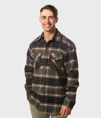 Men's Classic Flannel Shirt - Earth Plaid