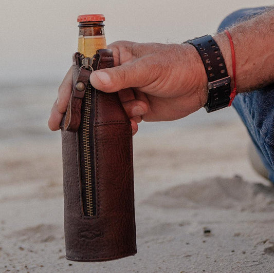 The Heritage Leather Koozie | Full-Grain US Cowhide