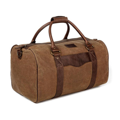 The Campaign Medium Waxed Canvas Duffle by Mission Mercantile Leather Goods