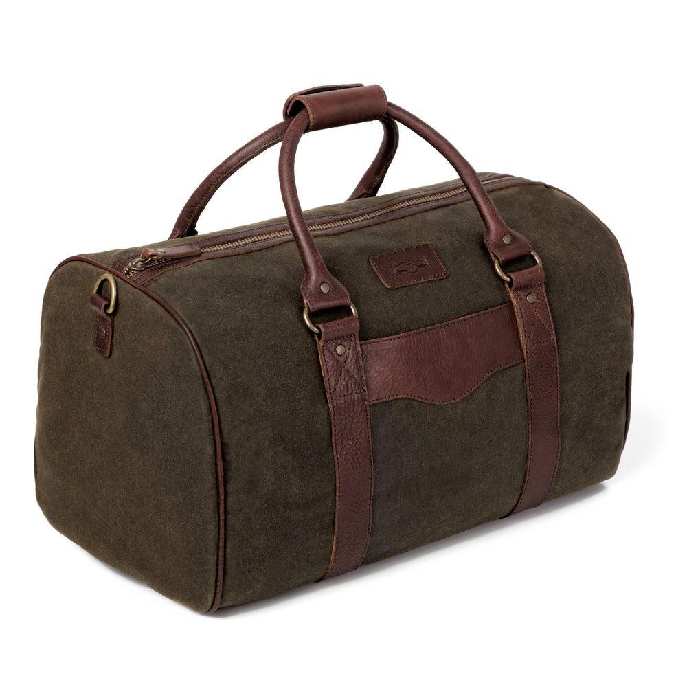 The Campaign Medium Waxed Canvas Duffle by Mission Mercantile Leather Goods