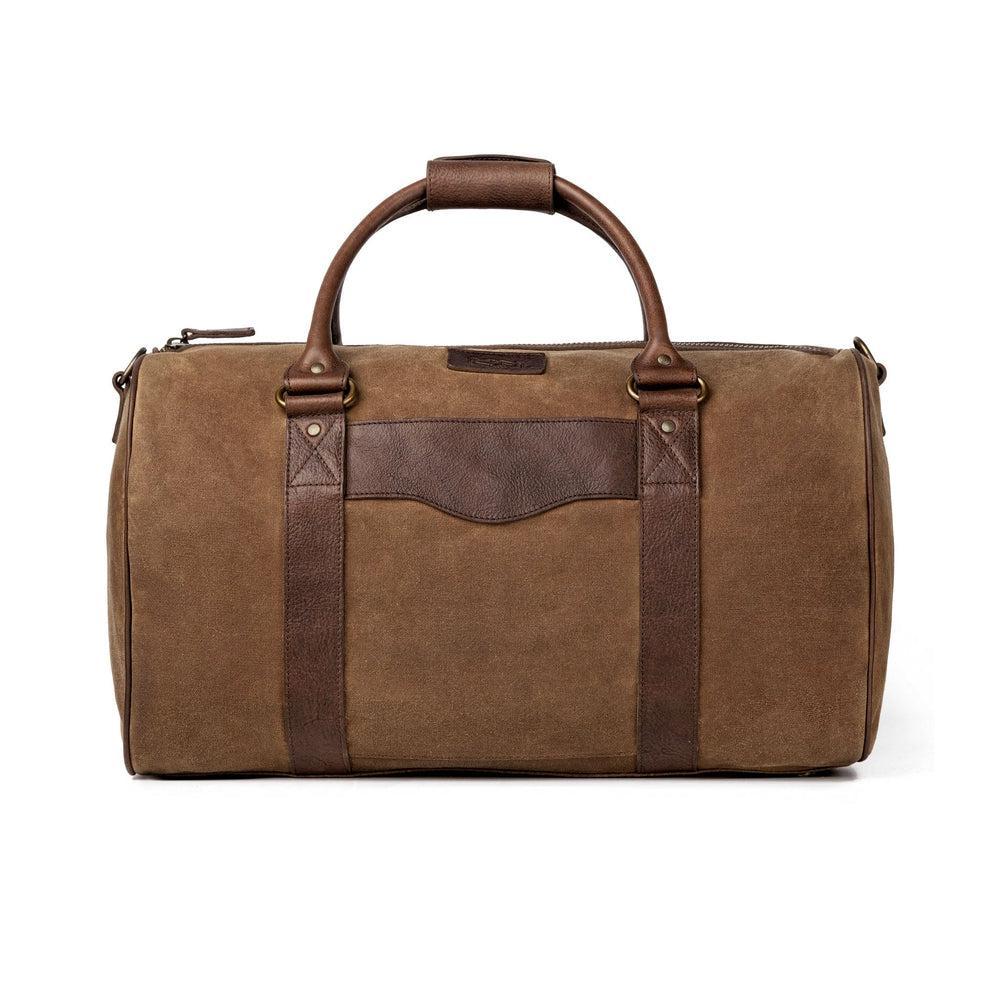 The Campaign Medium Waxed Canvas Duffle by Mission Mercantile Leather Goods