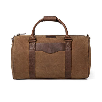 The Campaign Medium Waxed Canvas Duffle by Mission Mercantile Leather Goods