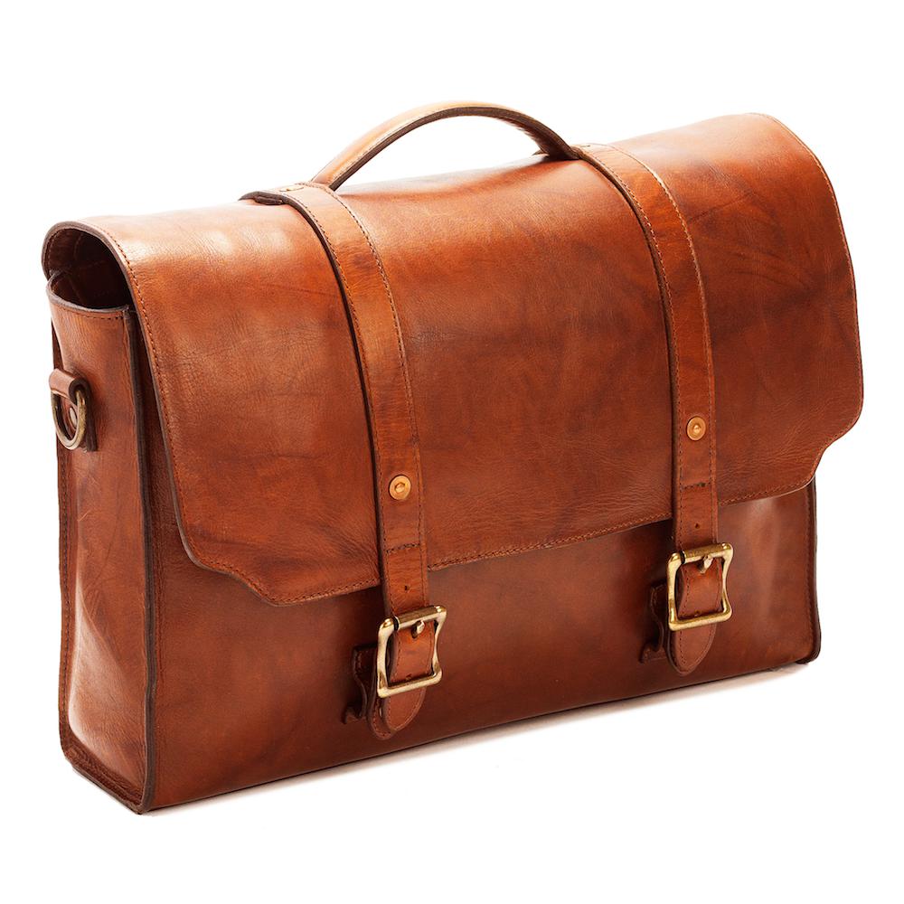 Heritage Leather Briefcase Hickory by Mission Mercantile Leather Goods