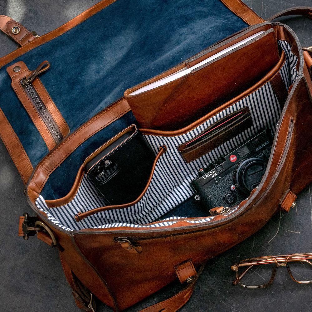 Heritage Leather Briefcase by Mission Mercantile Leather Goods