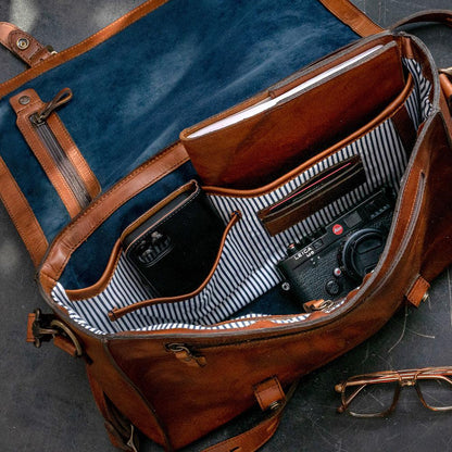 Heritage Leather Briefcase by Mission Mercantile Leather Goods